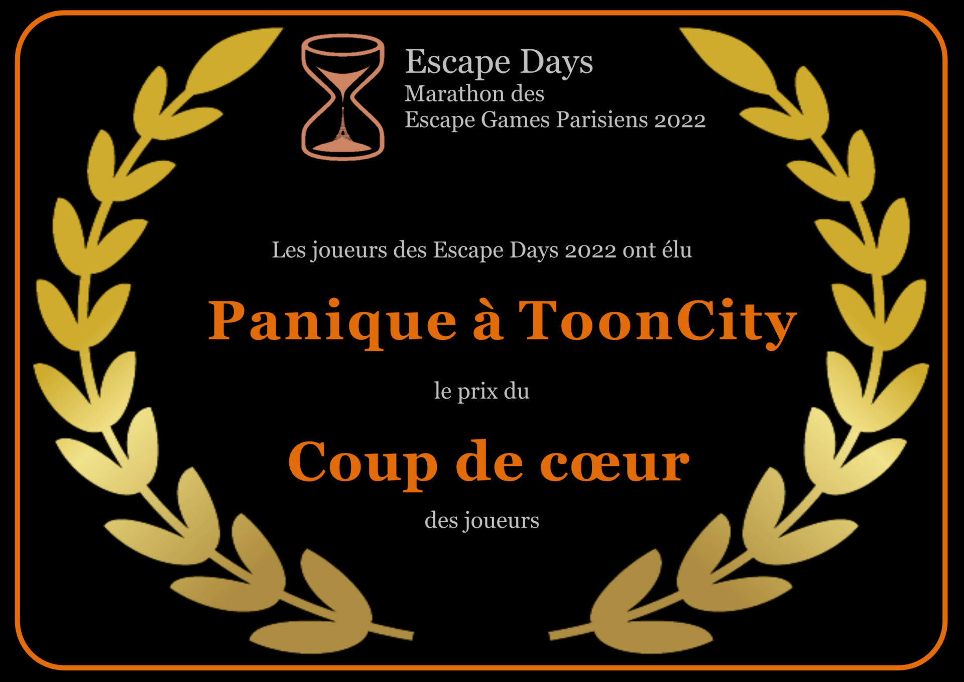 Panique à Toon City Escape Game Coup de Coeur 2022